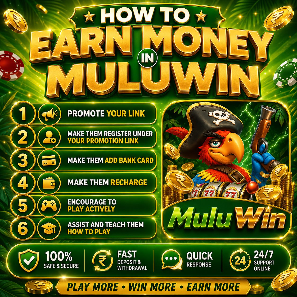 How to earn from Mulu Win step by step earning guide